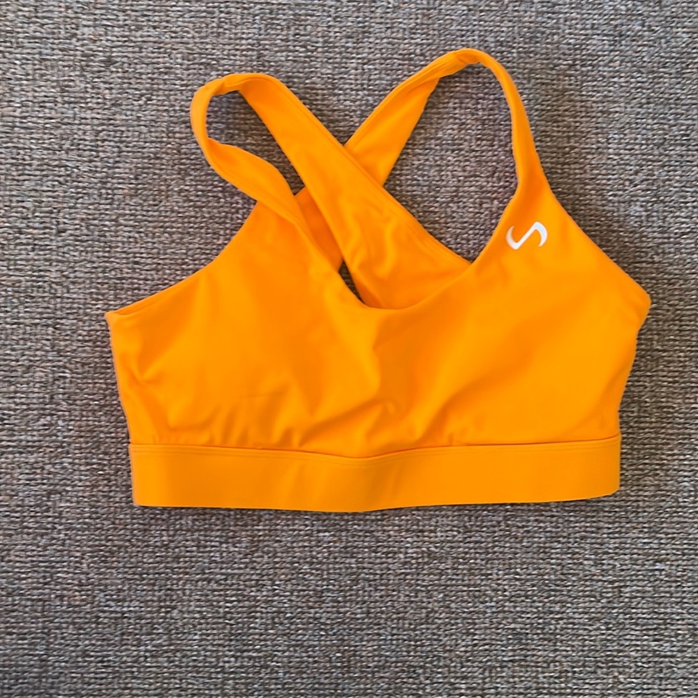 TLF (take life further) orange sports bra/workout top